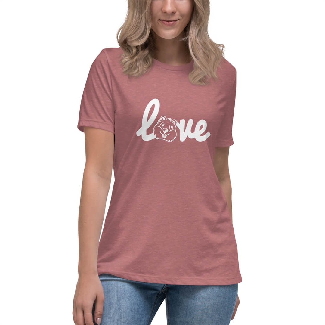 Quokka Love (White Text) - Women's Relaxed T-Shirt