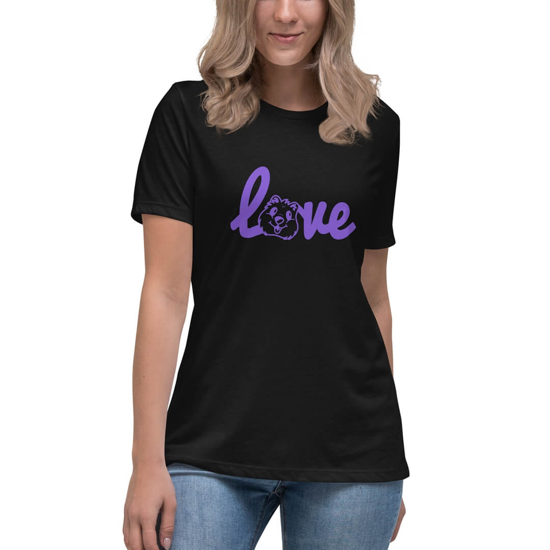 Quokka Love (Purple Text) - Women's Relaxed T-Shirt