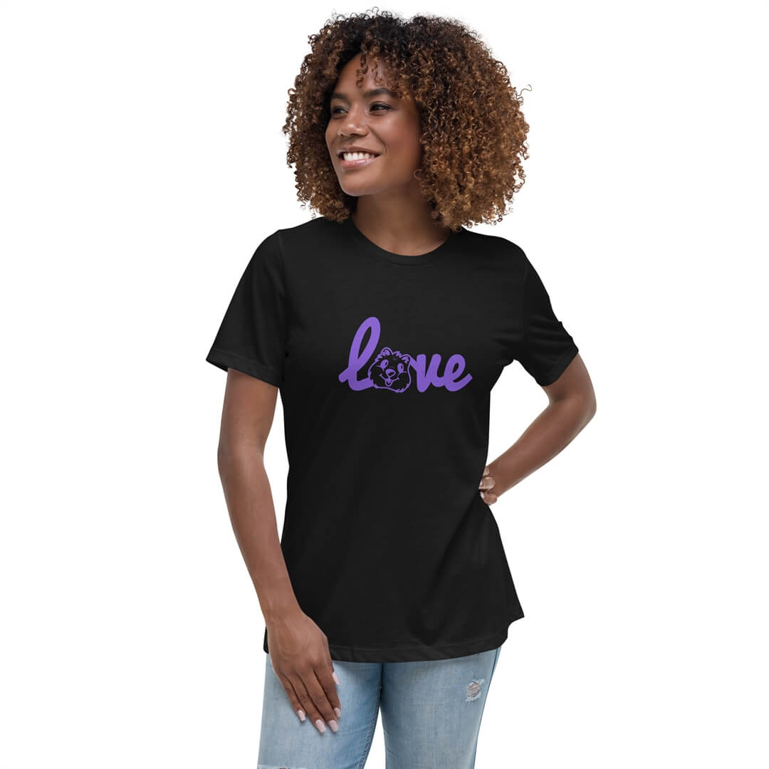 Quokka Love (Purple Text) - Women's Relaxed T-Shirt