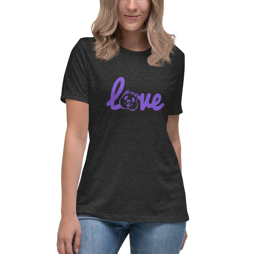 Quokka Love (Purple Text) - Women's Relaxed T-Shirt