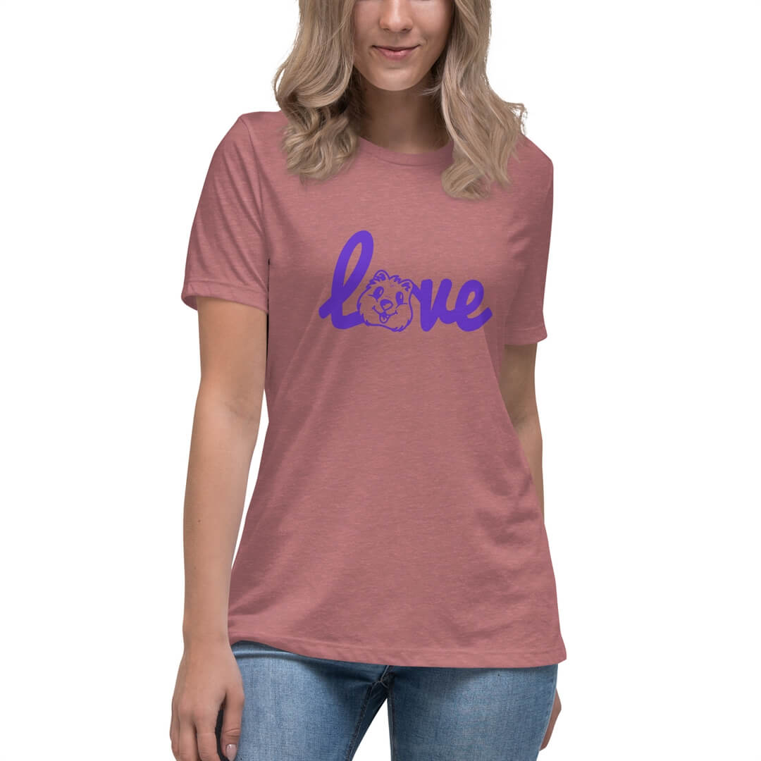 Quokka Love (Purple Text) - Women's Relaxed T-Shirt