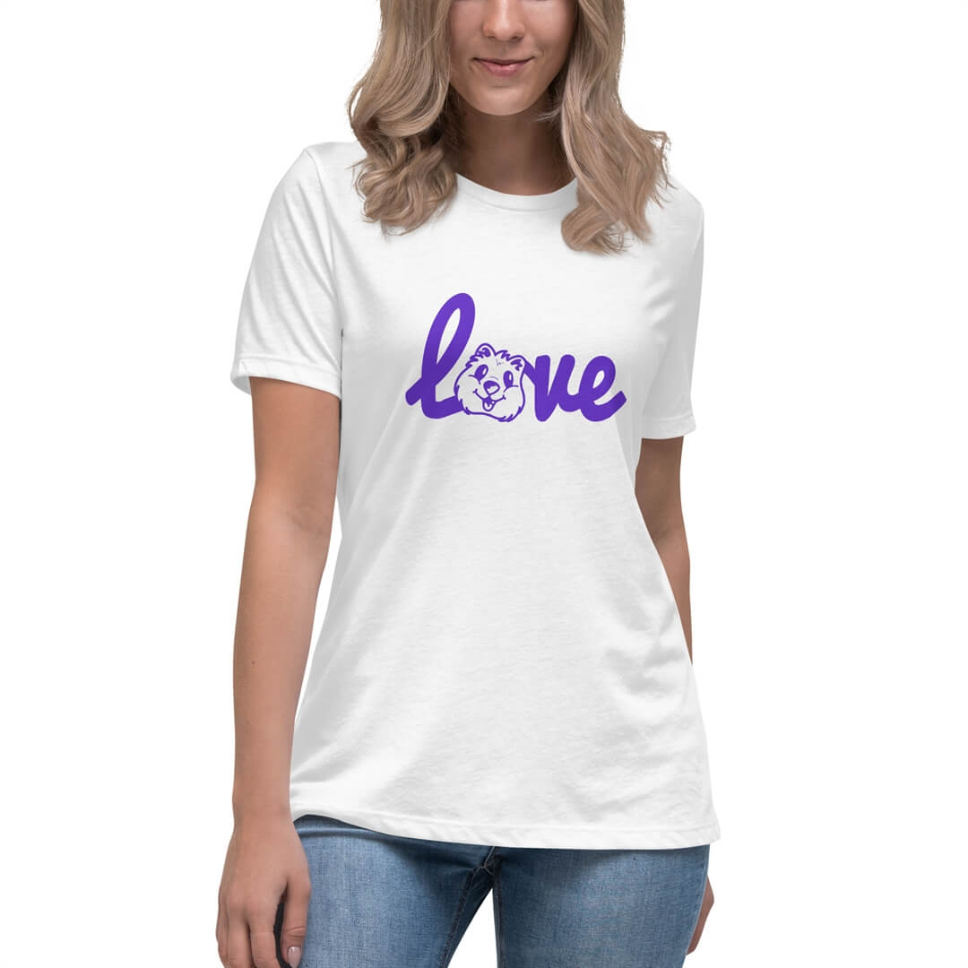 Quokka Love (Purple Text) - Women's Relaxed T-Shirt