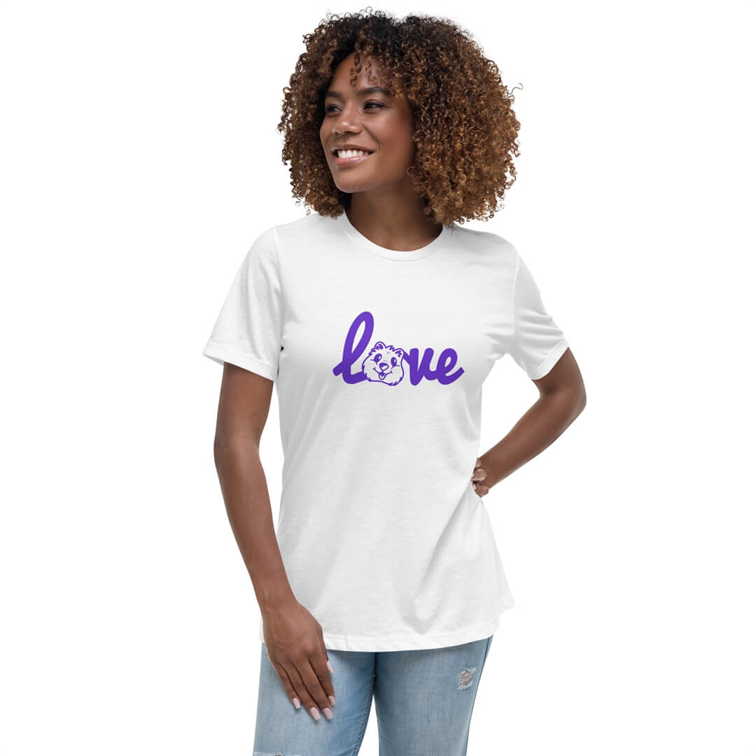 Quokka Love (Purple Text) - Women's Relaxed T-Shirt