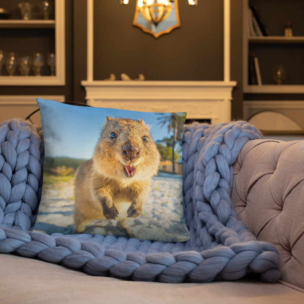 Quokka Bright Smile Throw Pillow Square