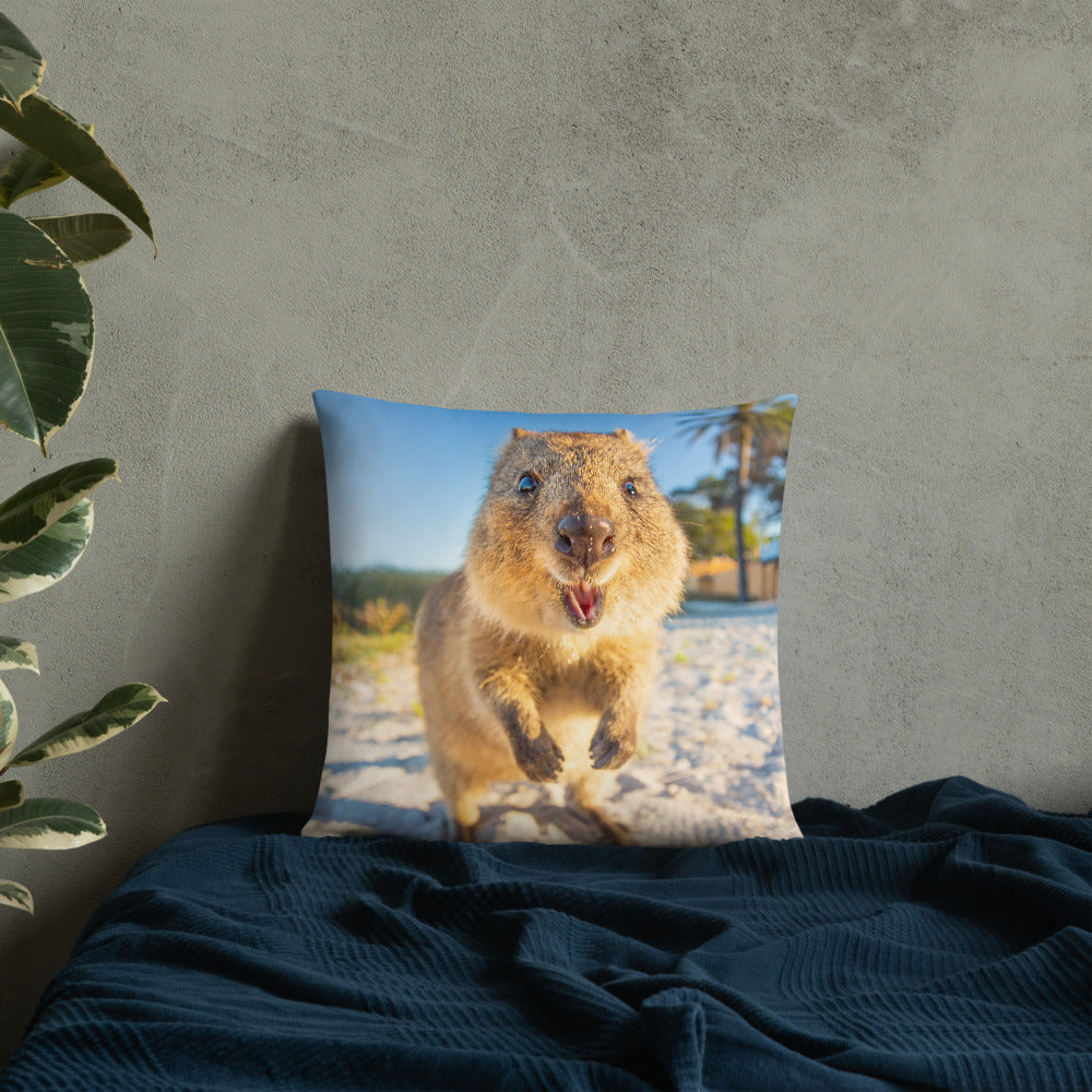 Quokka Bright Smile Throw Pillow Square