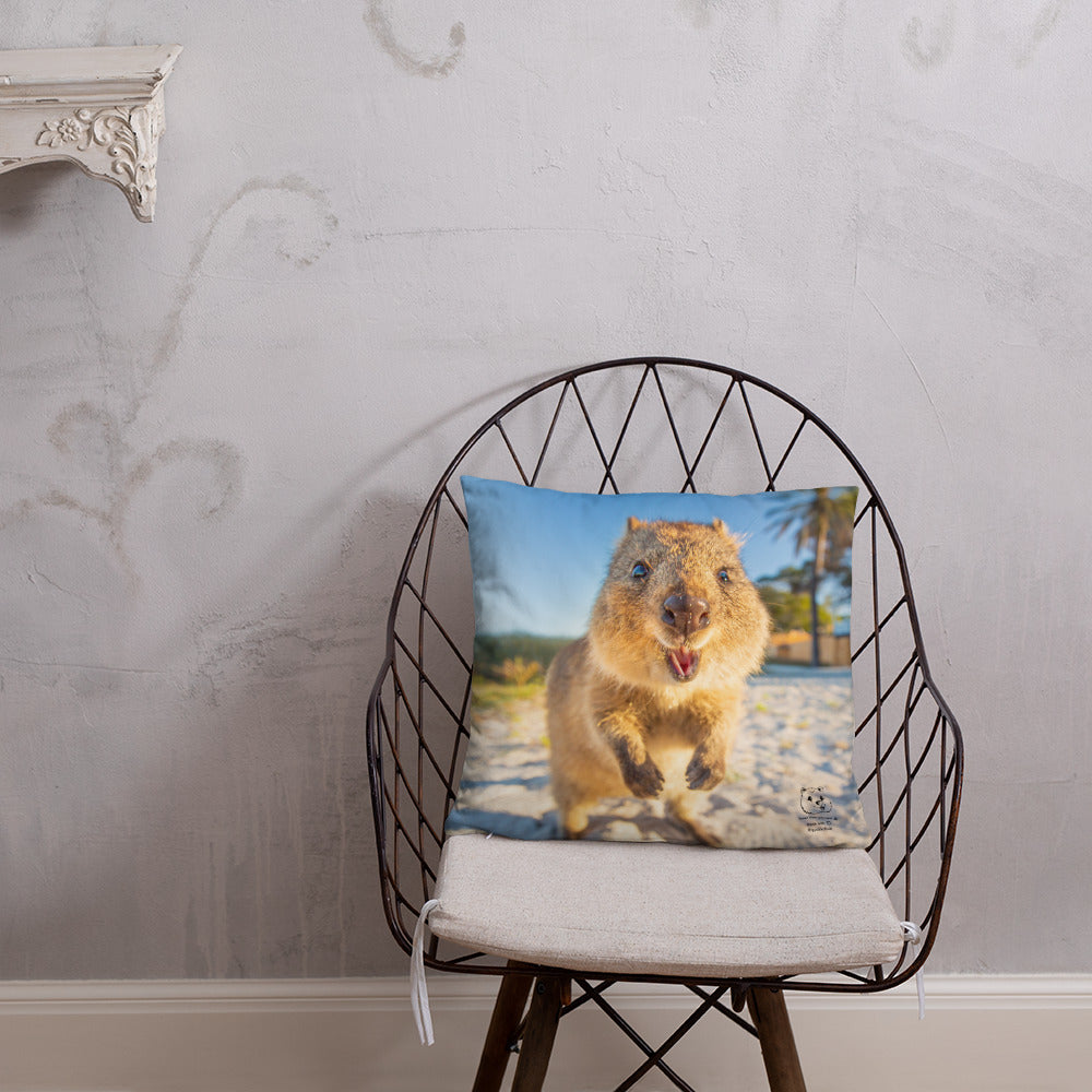 Quokka Bright Smile Throw Pillow Square