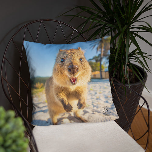 Quokka Bright Smile Throw Pillow Square
