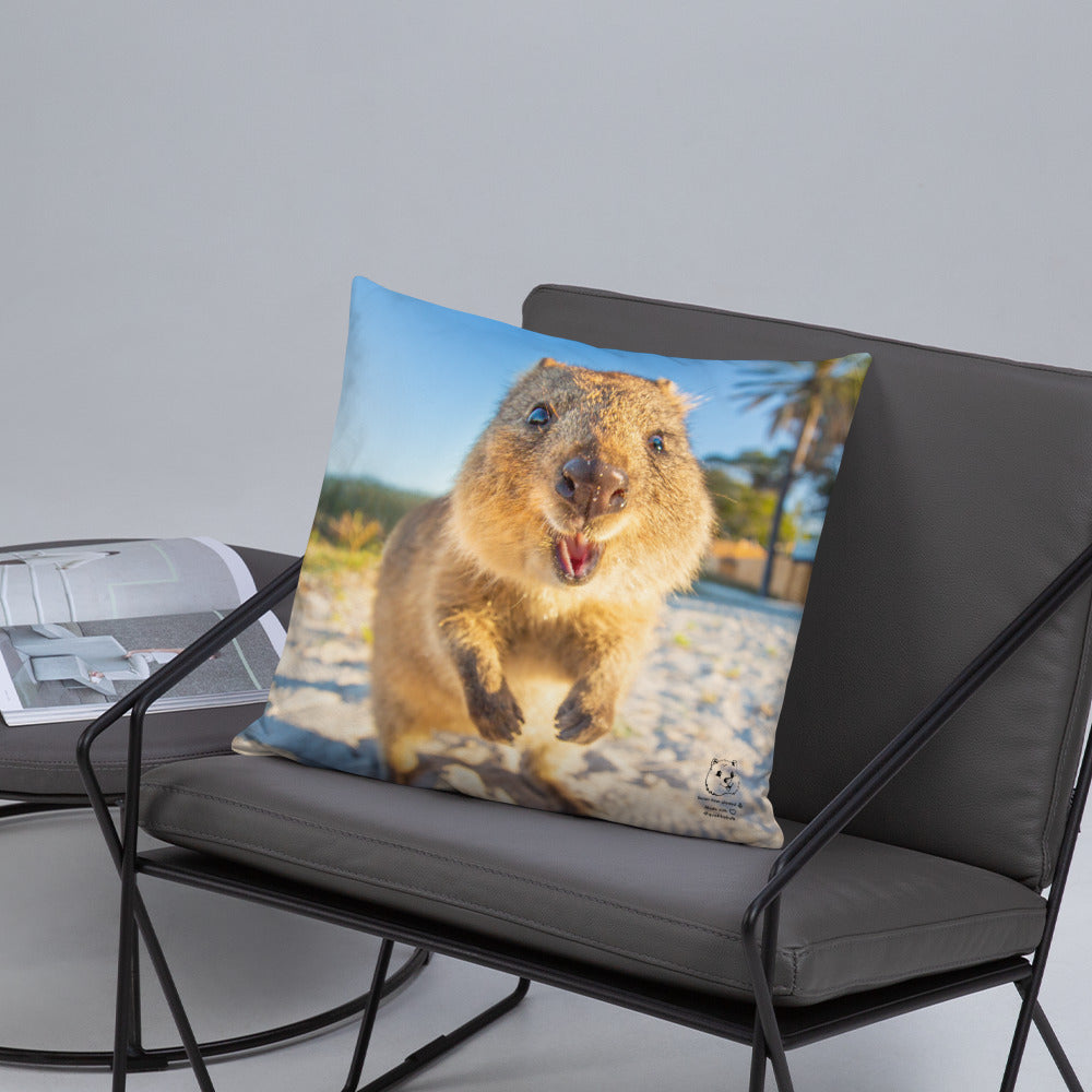 Quokka Bright Smile Throw Pillow Square