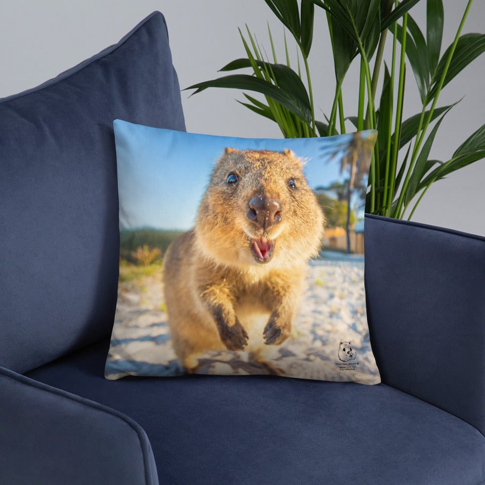 Quokka Bright Smile Throw Pillow Square