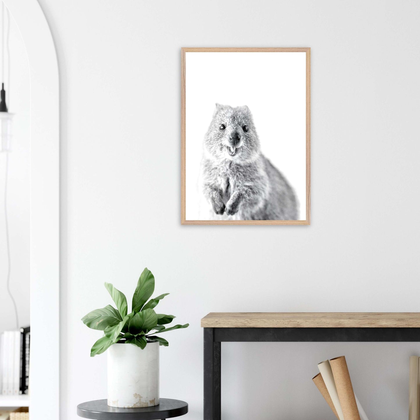 Quokka Print (Black and White)
