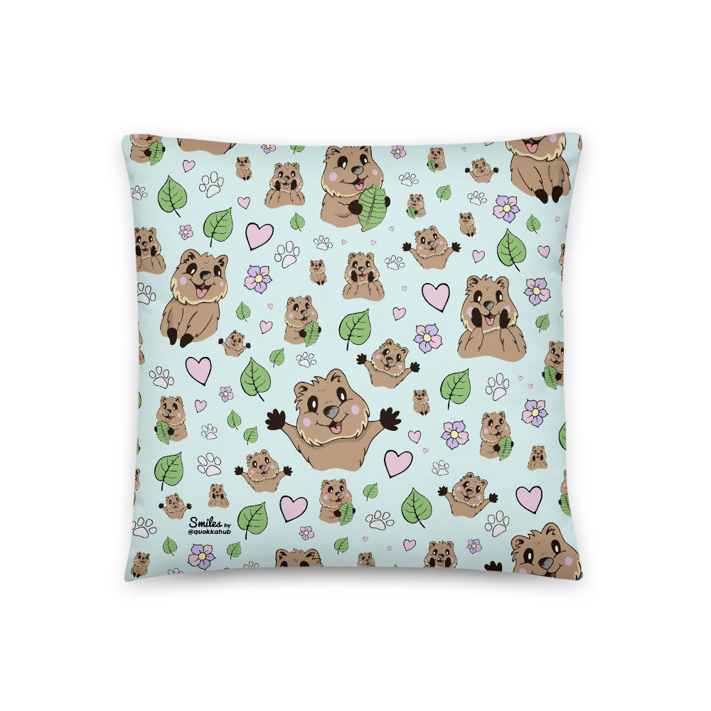 Quokka Smiles Throw Pillow