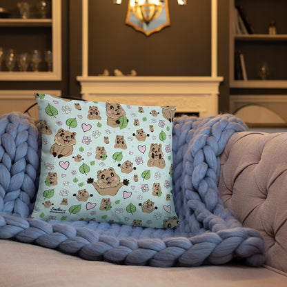 Quokka Smiles Throw Pillow