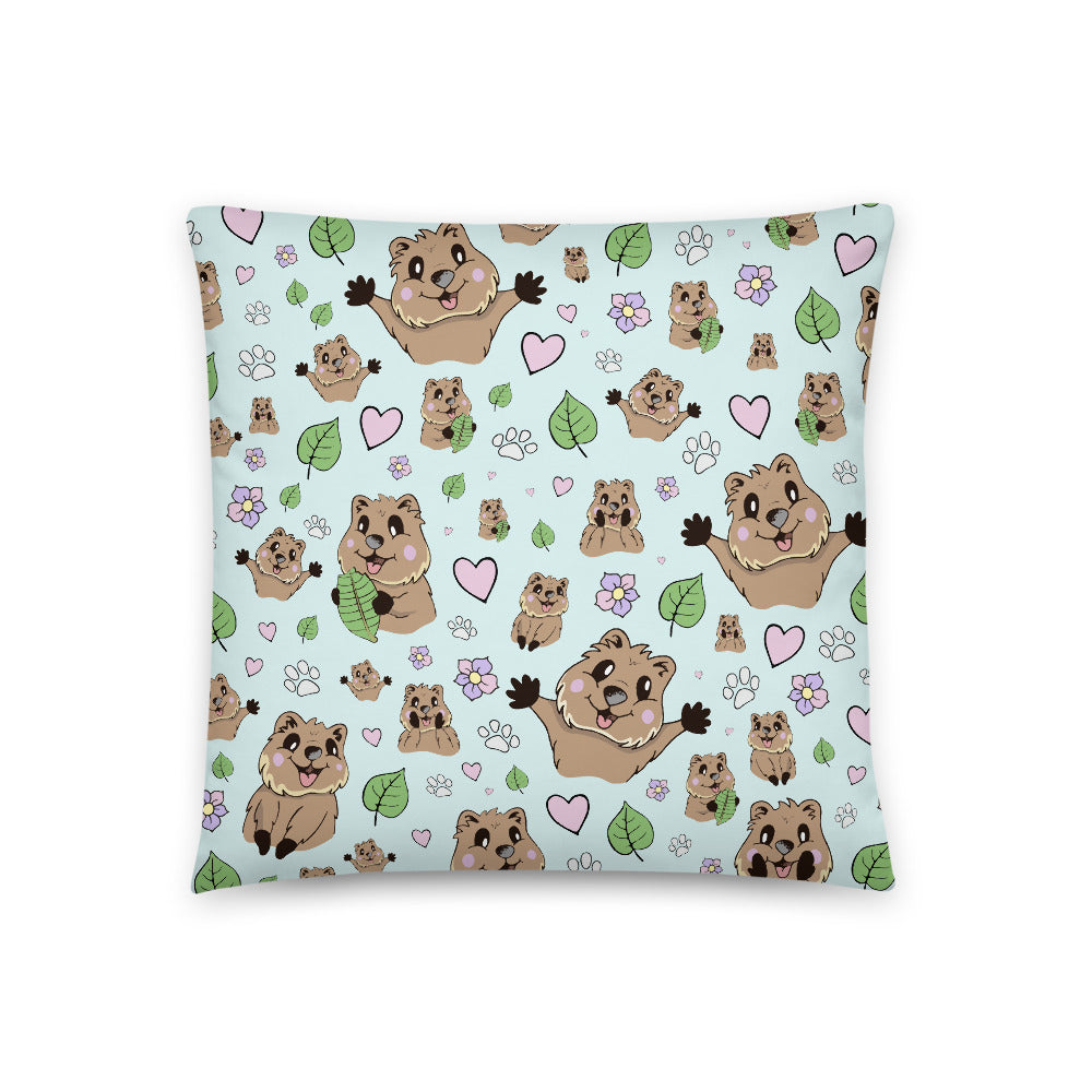 Quokka Smiles Throw Pillow