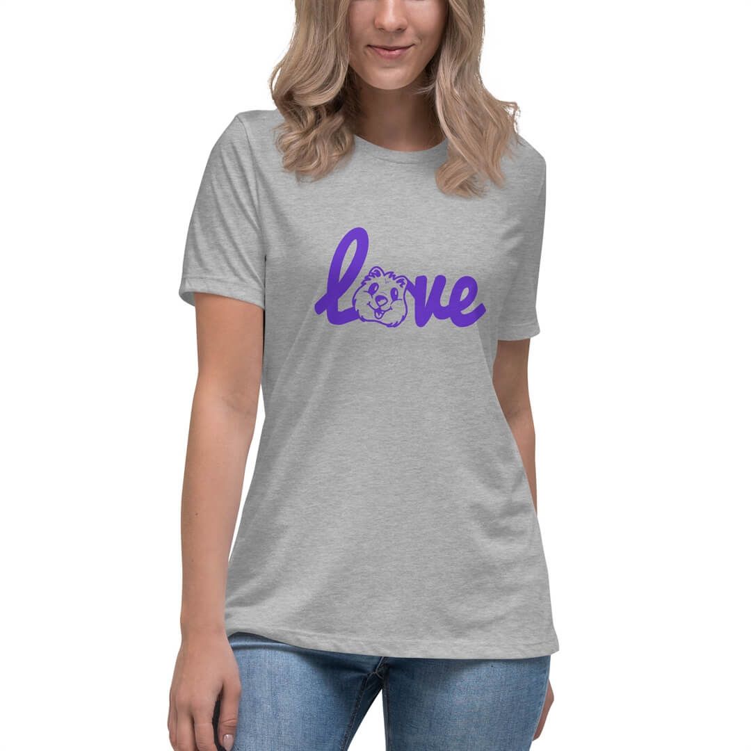 Quokka Love (Purple Text) - Women's Relaxed T-Shirt