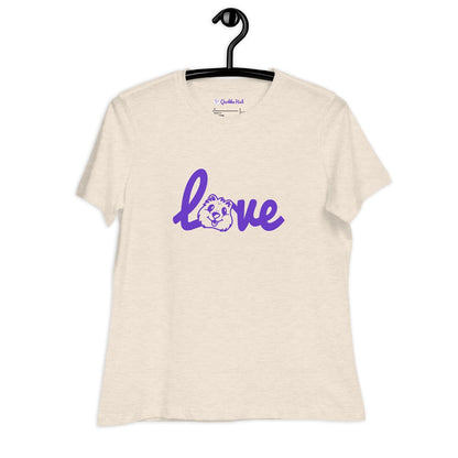 Quokka Love (Purple Text) - Women's Relaxed T-Shirt