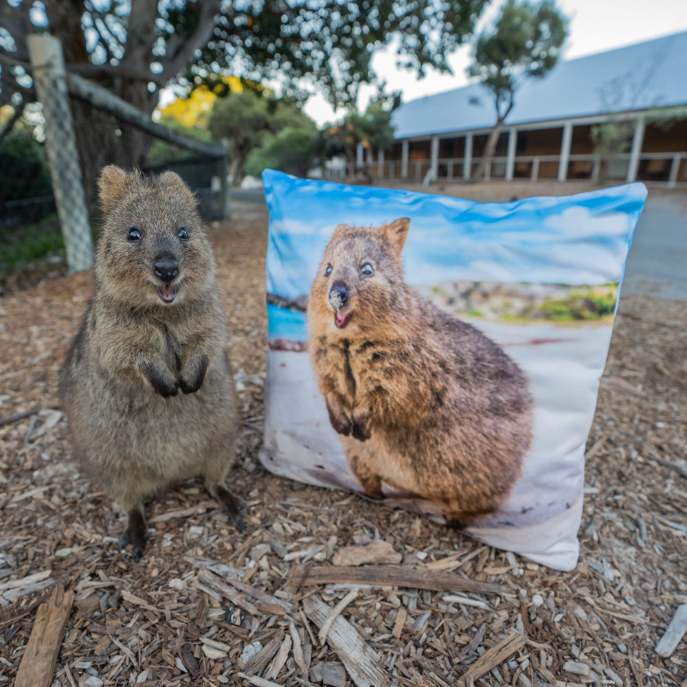 Quokka Smile Throw Pillow Square