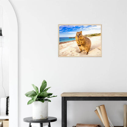 Beach - Quokka Portrait Print