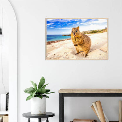 Beach - Quokka Portrait Print