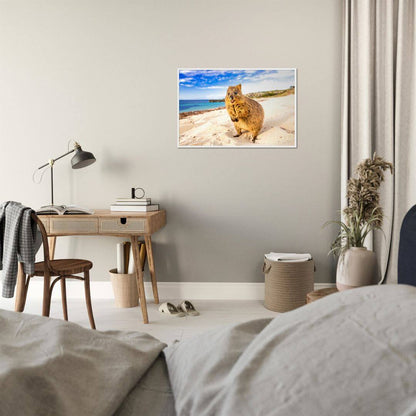 Beach - Quokka Portrait Print